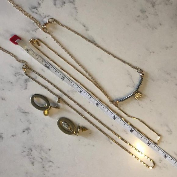 3 Gold-Tone Boho Style Necklaces & Earrings - Picture 7 of 7